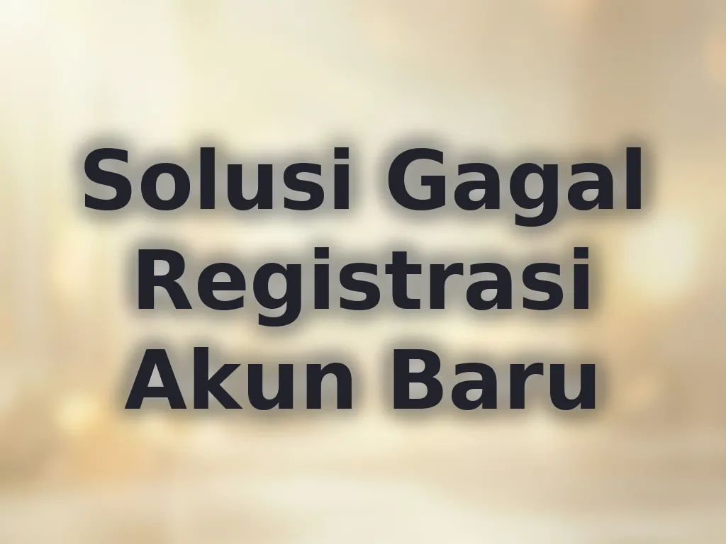 Solusi Gagal Registrasi Akun Baru